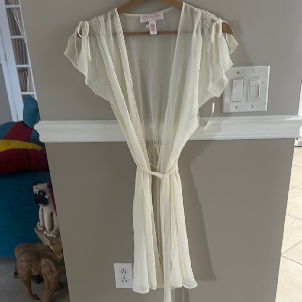 NWT Oscar de La Renta Pink Label sheer cover up Sz M
